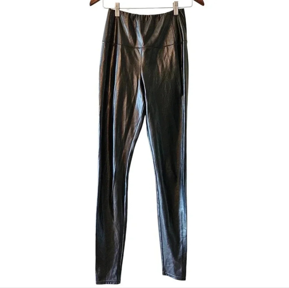 Aritzia Wilfred Free Daria High Waisted Moto Vegan Leather Biker Pants Black M. - Picture 4 of 12